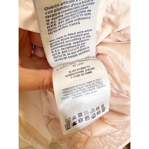 NWT Moncler Elias Oversized Long Parka Jacket Down Filled Light Pink Sz 3/US L - Picture 11 of 15